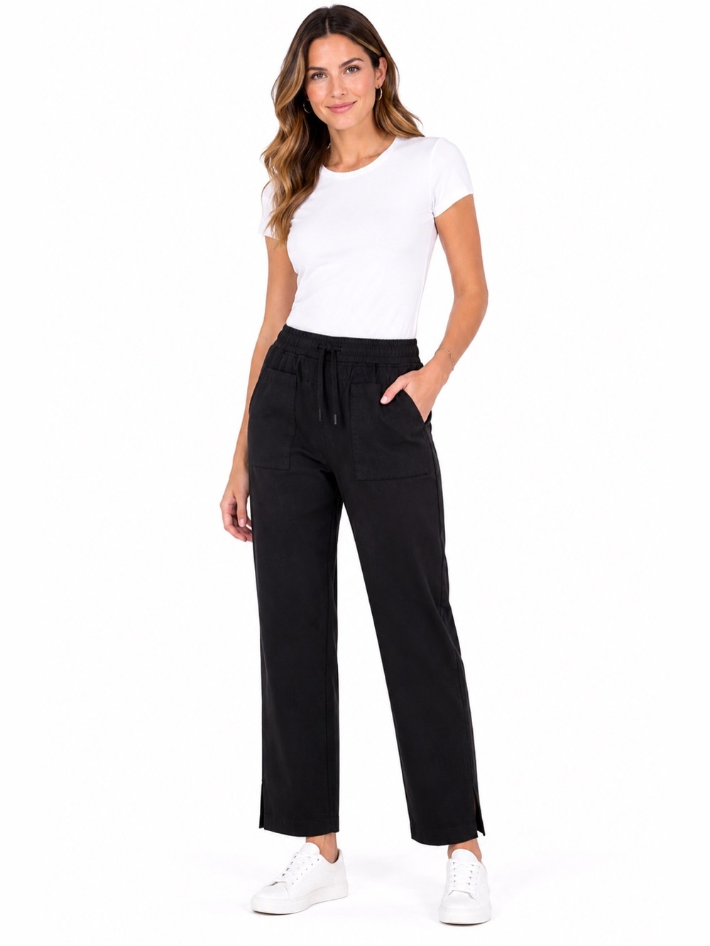 Buffalo David Bitton Black Pants  with Drawstring Waist — XL